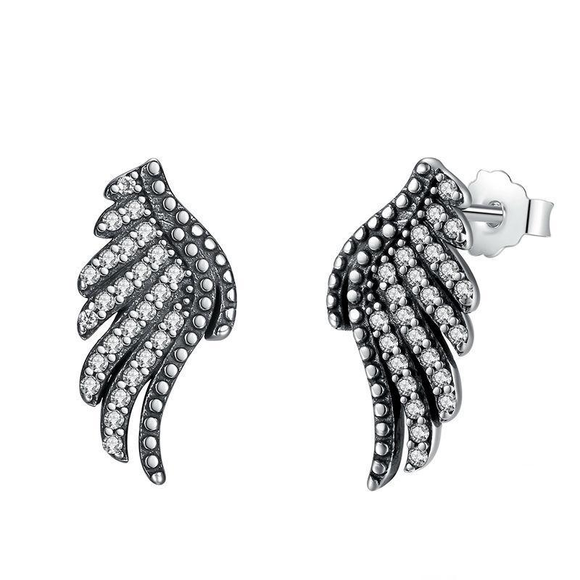 Natalie Silver Wing Stud Earrings - Soffi Store