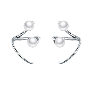 Silver Pearl Earrings - Soffi Store