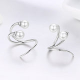 Silver Pearl Earrings - Soffi Store