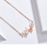 Butterfly & Flower Necklace - Soffi Store